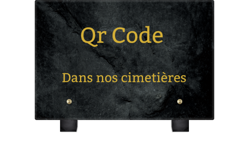 Illustration Qr code plaque funéraire