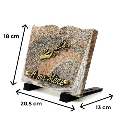 Plaque funéraire petit-livre-1 29 Plaquedeces.fr
