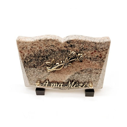 Plaque funéraire petit-livre-1 16 Plaquedeces.fr
