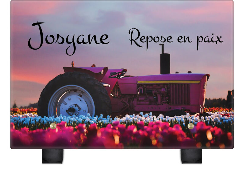 Tracteur rose