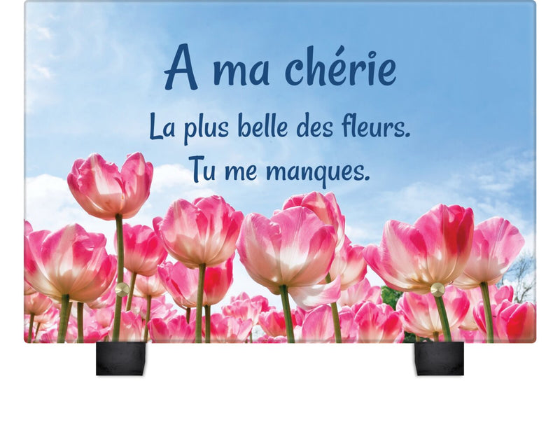 Plaque funéraire champ-de-tulipes 3 Plaquedeces.fr
