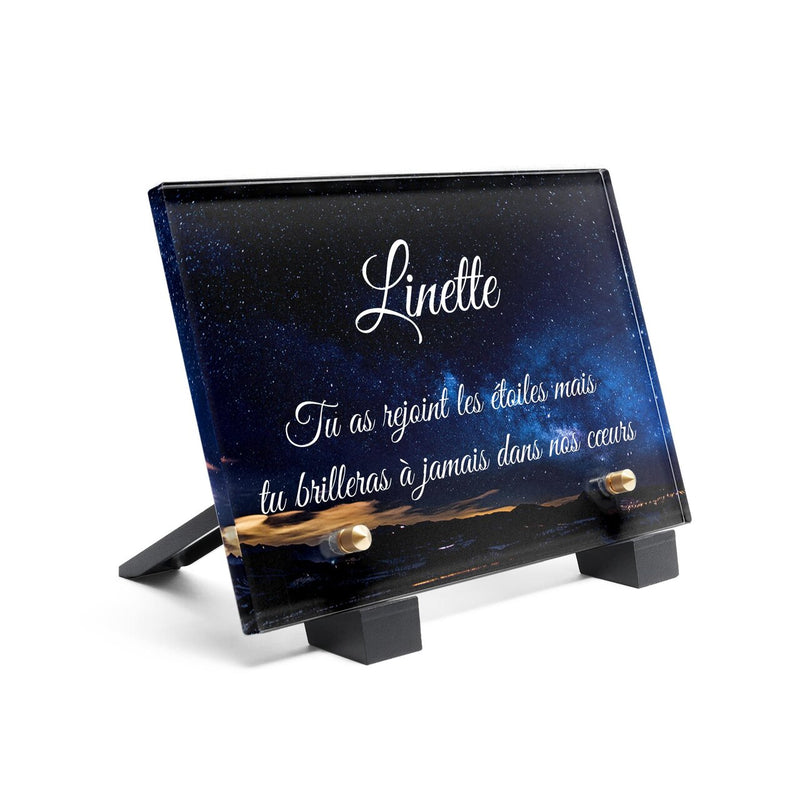 Plaque funéraire ciel-nuit-etoile 29 Plaquedeces.fr