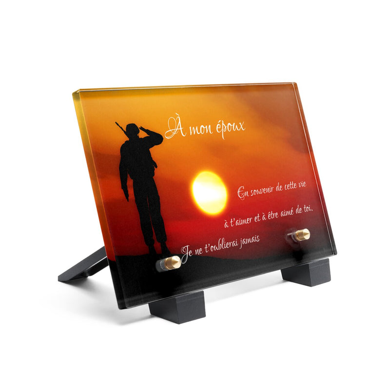 Plaque funéraire soldat-soleil 5 Plaquedeces.fr