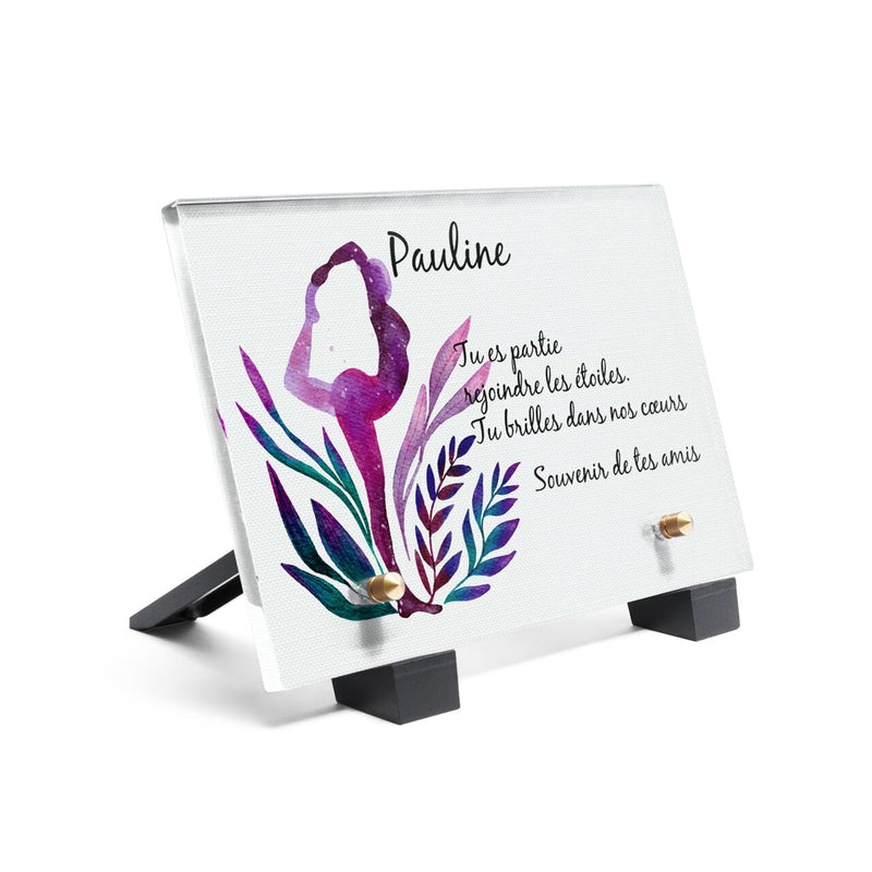 Plaque funéraire yoga-aquarelle 27 Plaquedeces.fr