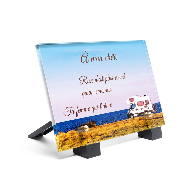 Plaque funéraire camping-car 6 Plaquedeces.fr