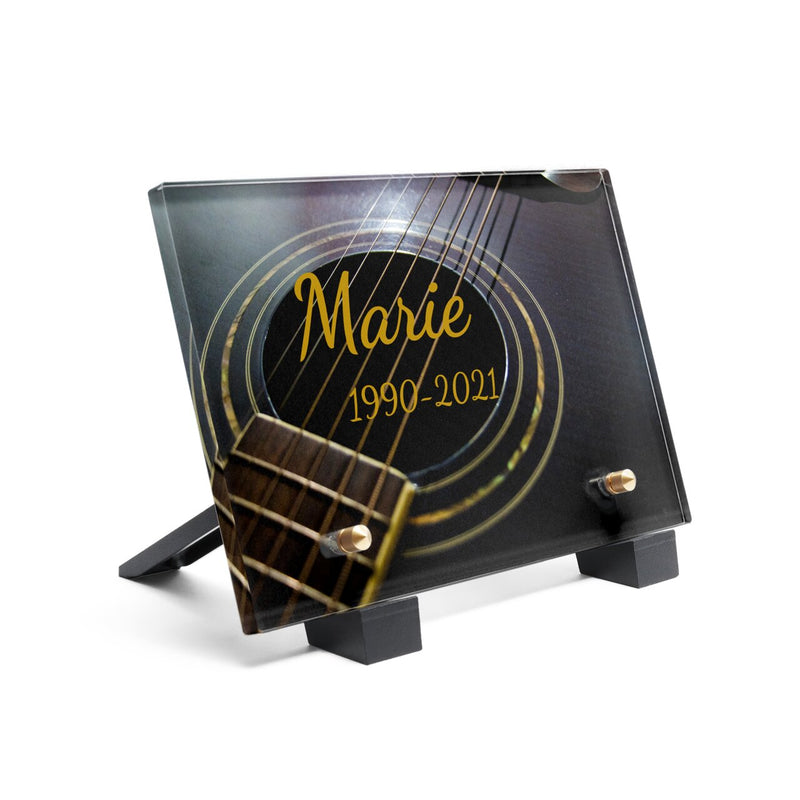 Plaque funéraire cordes-de-guitare 12 Plaquedeces.fr