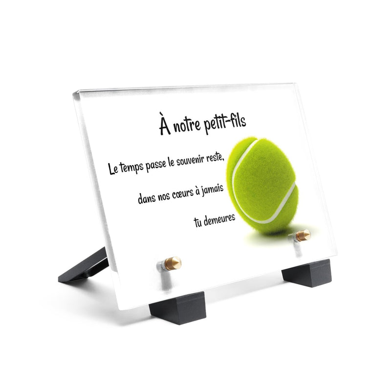 Plaque funéraire balle-de-tennis 28 Plaquedeces.fr