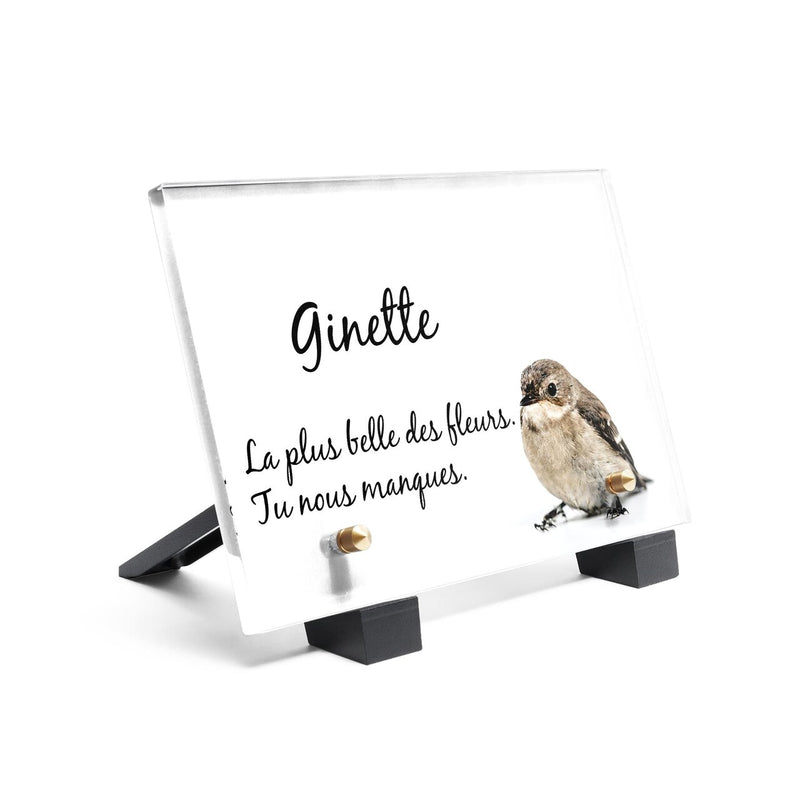 Plaque funéraire oiseau-blanc 18 Plaquedeces.fr