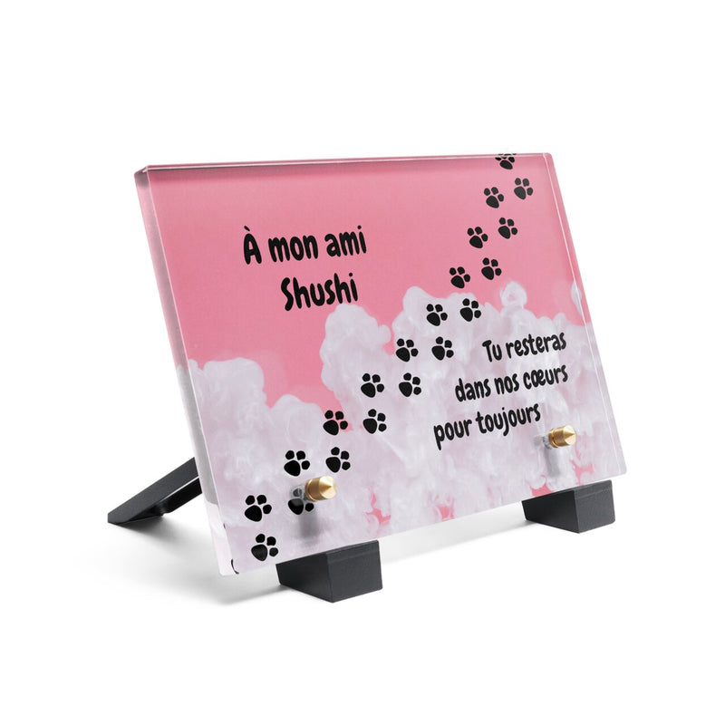 Plaque funéraire empreinte-chien-pastel 15 Plaquedeces.fr