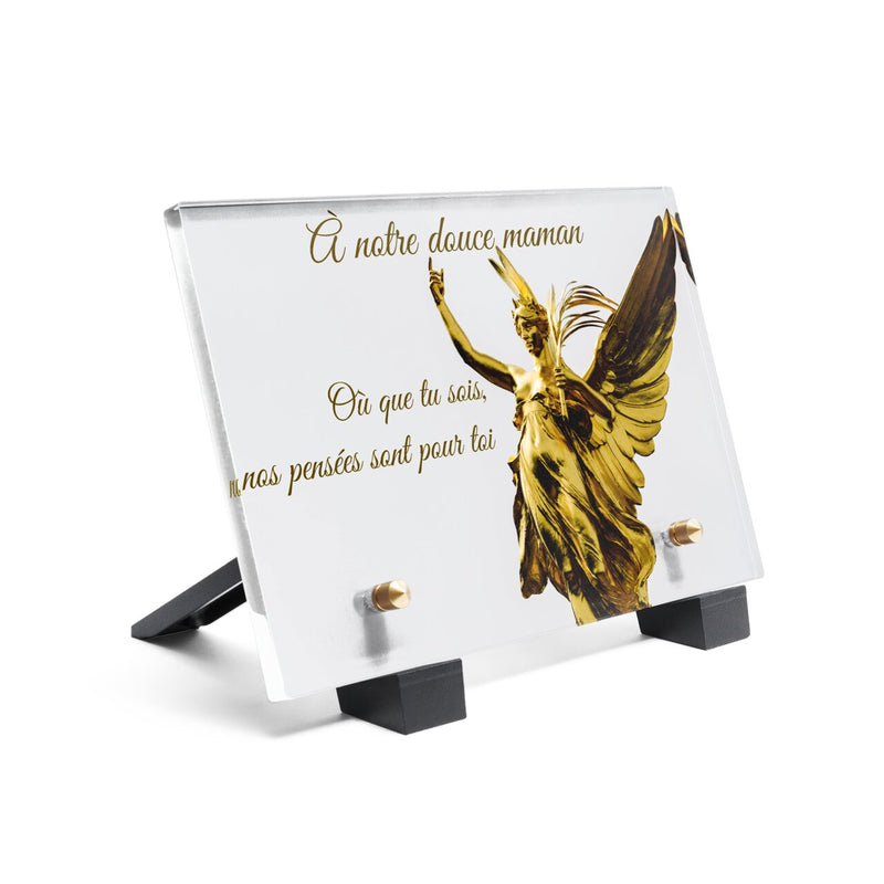 Plaque funéraire ange-dore 21 Plaquedeces.fr