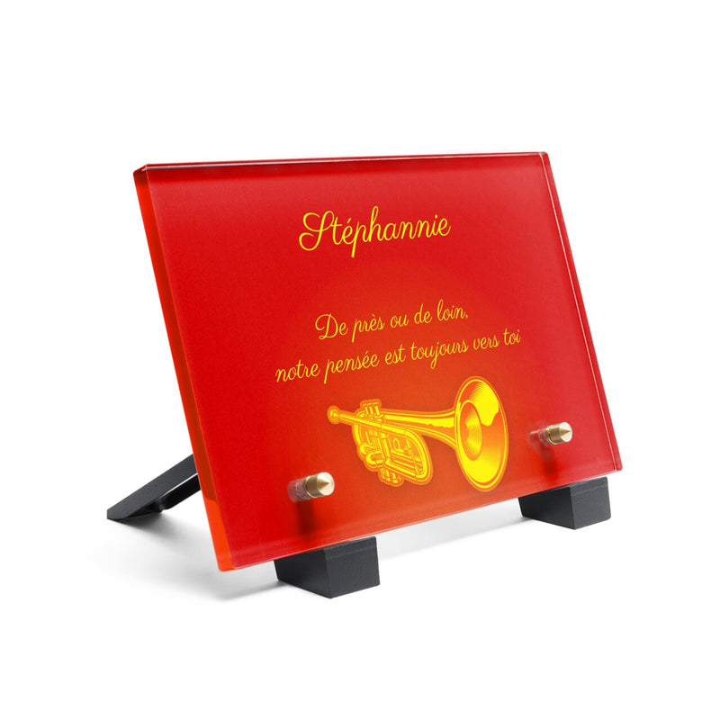 Plaque funéraire trompette-illustration 14 Plaquedeces.fr