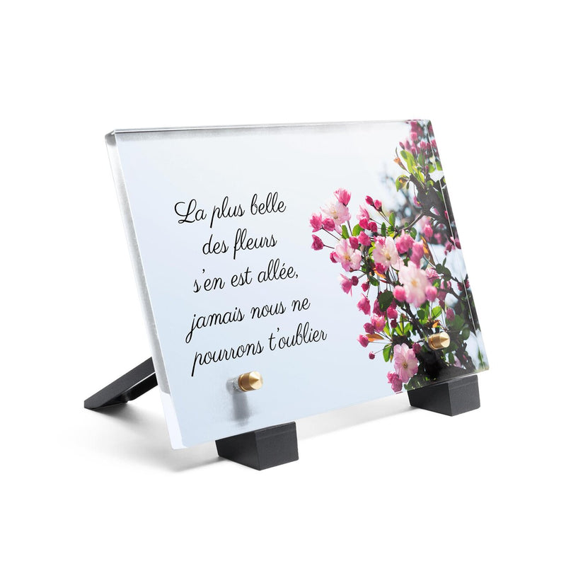 Plaque funéraire arbre-fleurs 20 Plaquedeces.fr