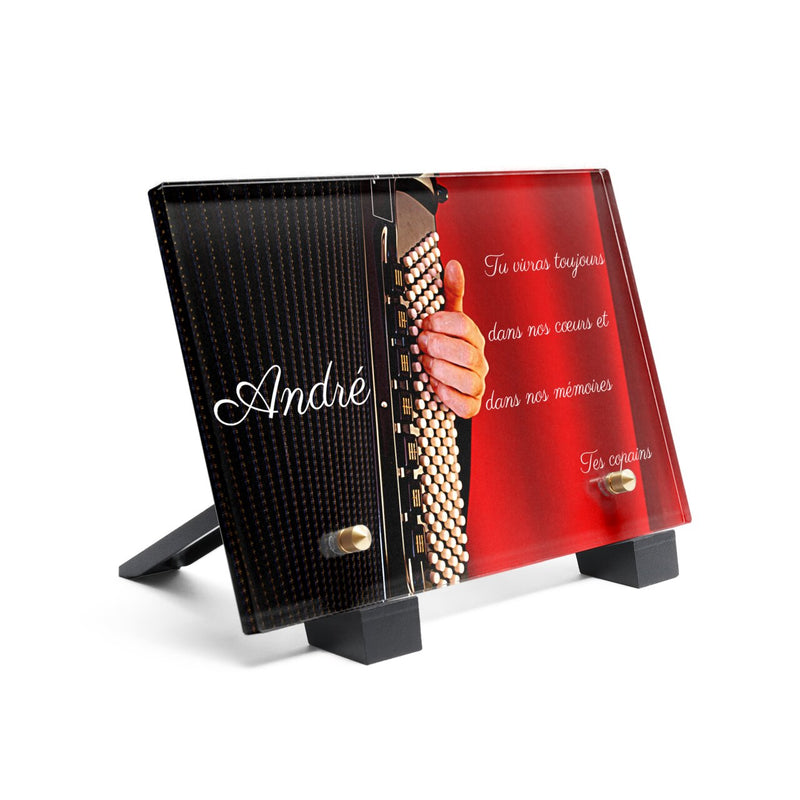 Plaque funéraire accordeon-rideau-rouge 11 Plaquedeces.fr