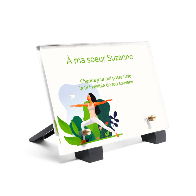 Plaque funéraire yoga-au-jardin 19 Plaquedeces.fr