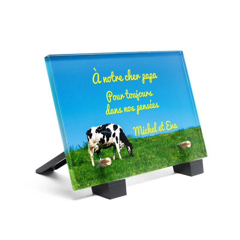 Plaque funéraire plaque-funeraire-vache 22 Plaquedeces.fr