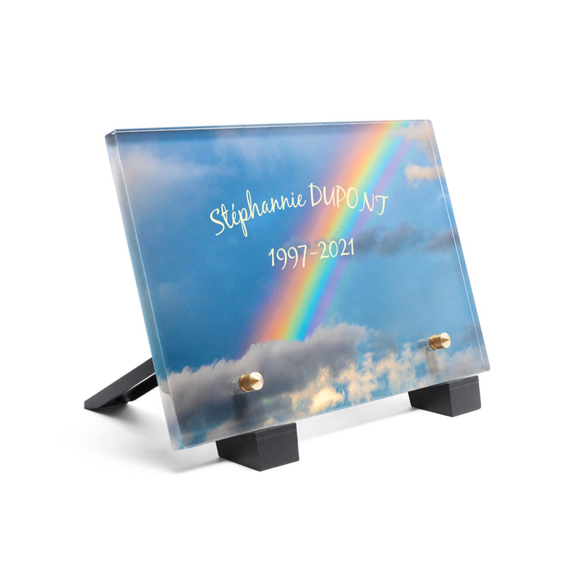 Plaque funéraire couleurs-de-larc-en-ciel 12 Plaquedeces.fr