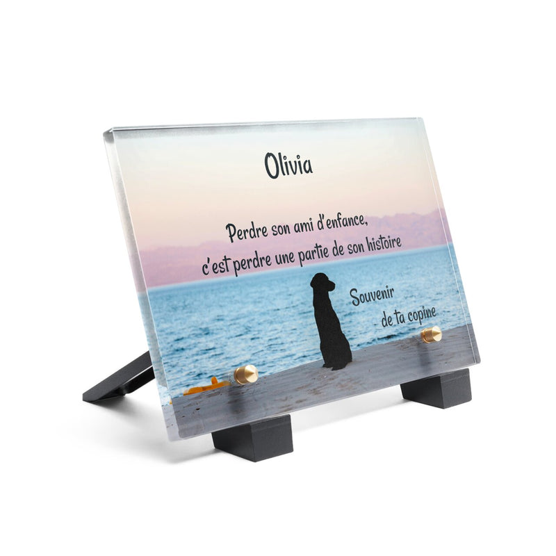 Plaque funéraire chien-noir-au-bord-de-mer 27 Plaquedeces.fr