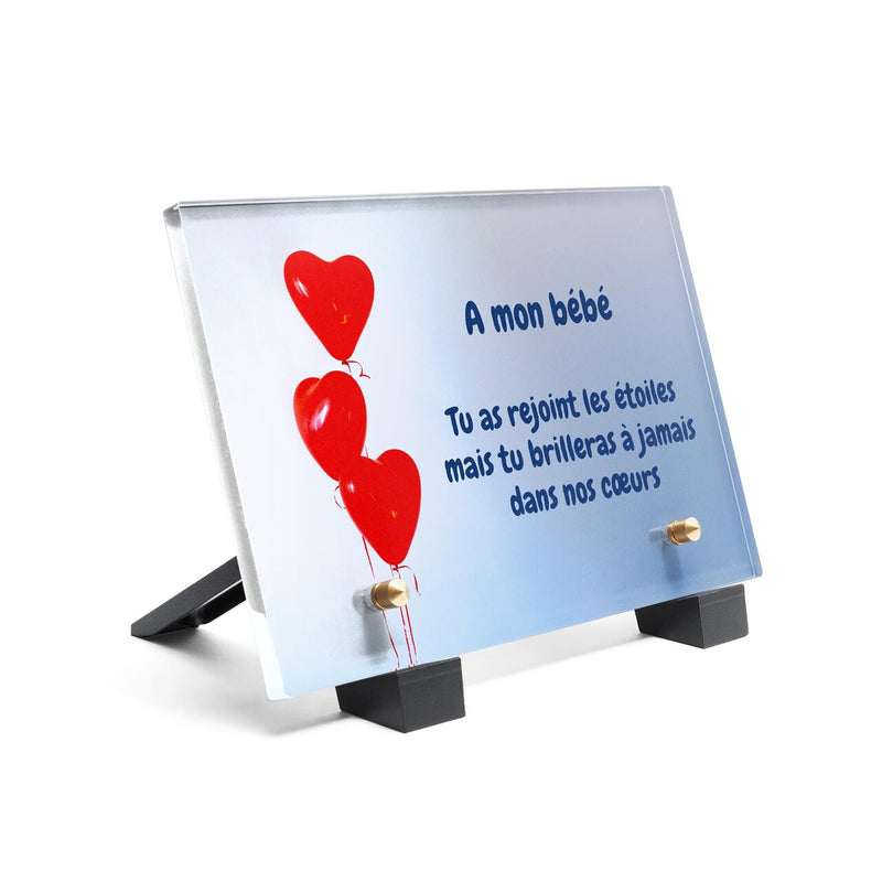 Plaque funéraire coeur-au-ciel 19 Plaquedeces.fr