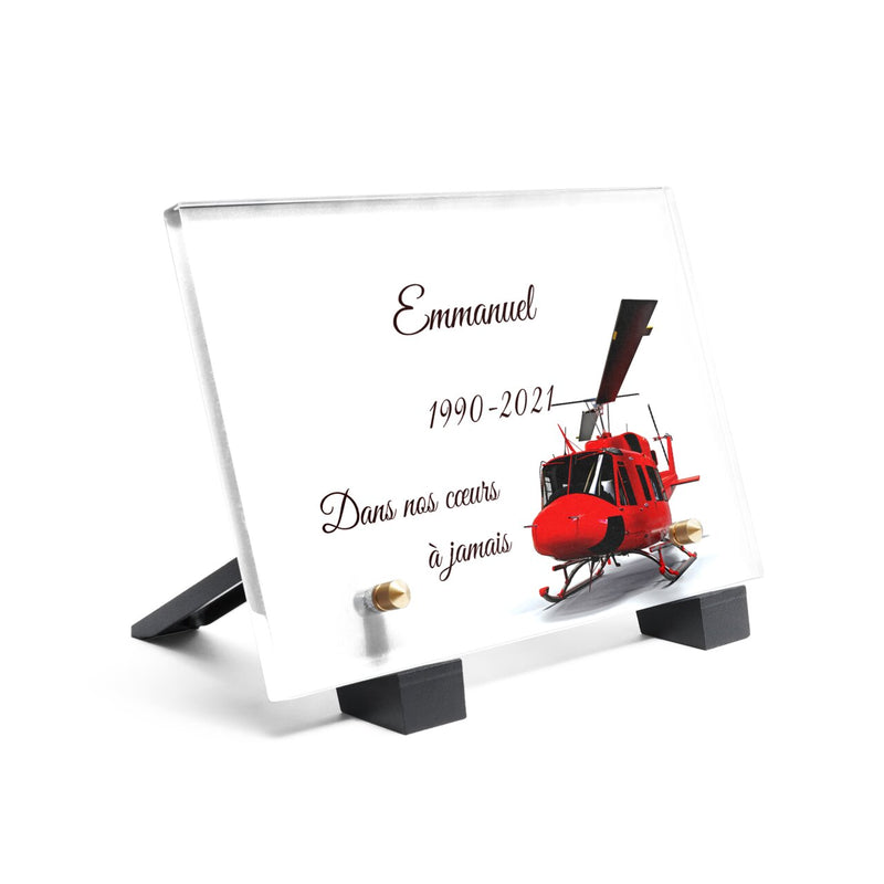 Plaque funéraire plaque-funeraire-helicoptere 3 Plaquedeces.fr