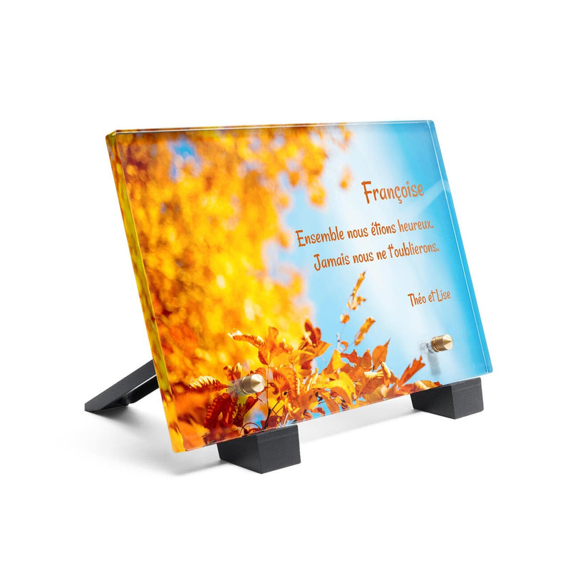 Plaque funéraire automne 11 Plaquedeces.fr