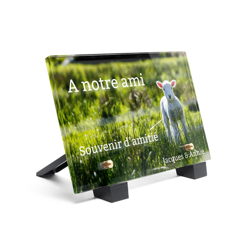 Plaque funéraire agneau 2 Plaquedeces.fr