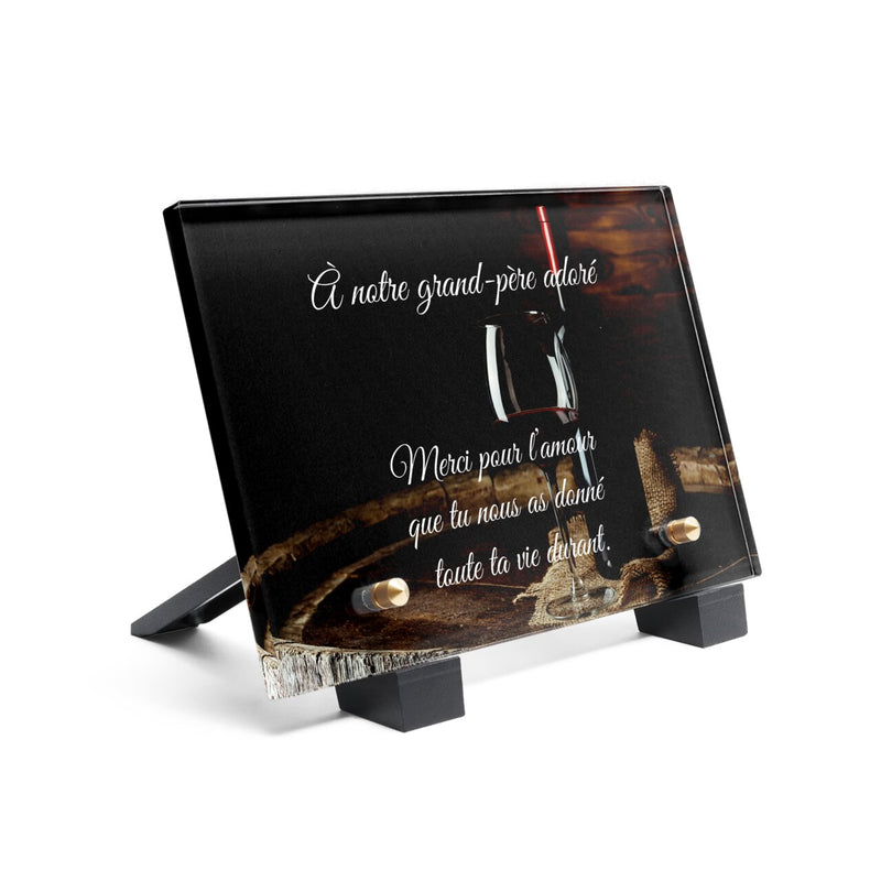 Plaque funéraire bouteille-de-vin 1 Plaquedeces.fr