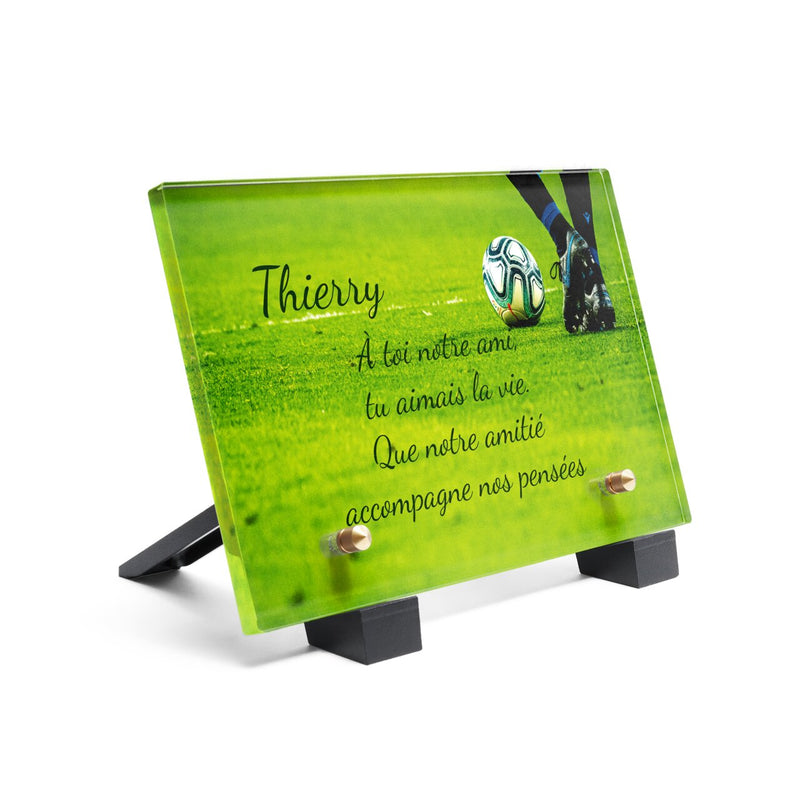 Plaque funéraire footballeur 13 Plaquedeces.fr