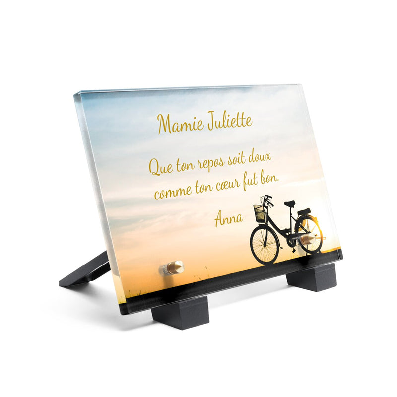 Plaque funéraire velo-de-ville 7 Plaquedeces.fr