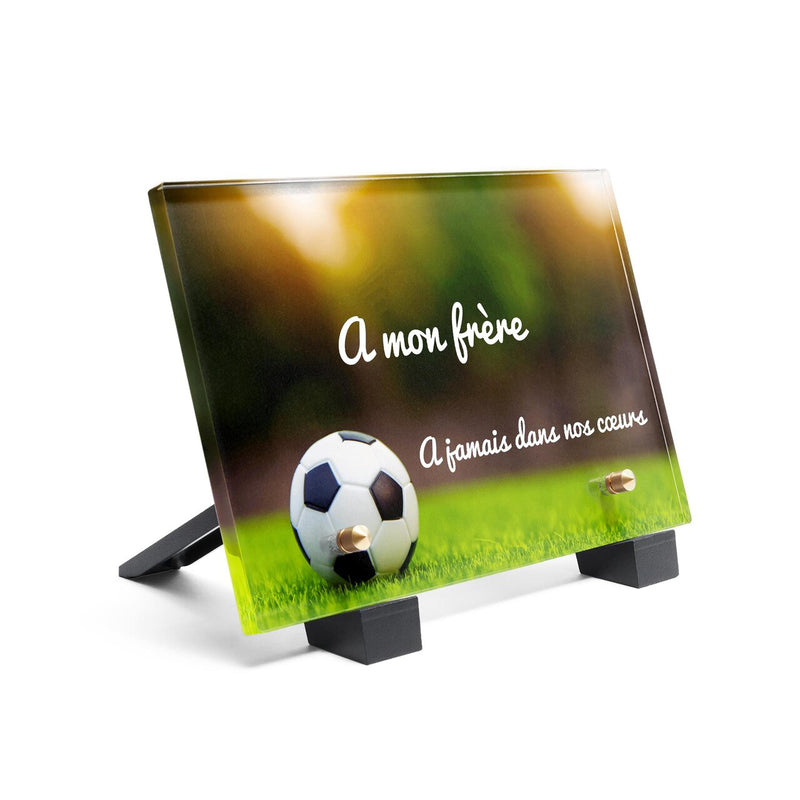 Plaque funéraire ballon-de-football 24 Plaquedeces.fr