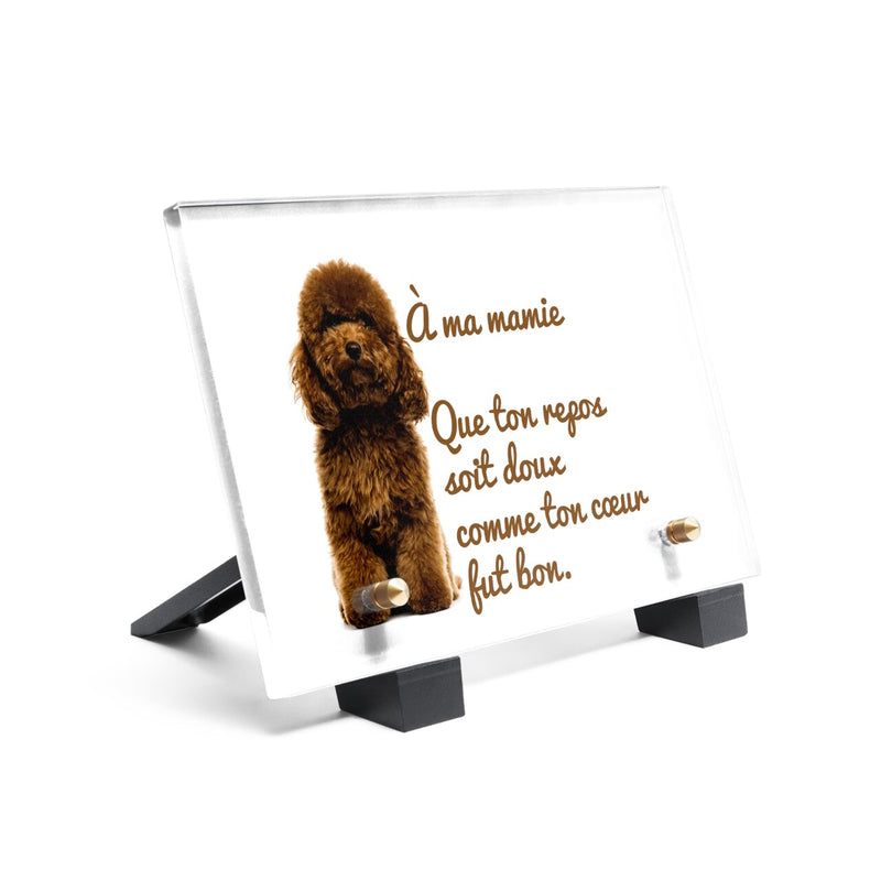 Plaque funéraire plaque-funeraire-caniche 17 Plaquedeces.fr