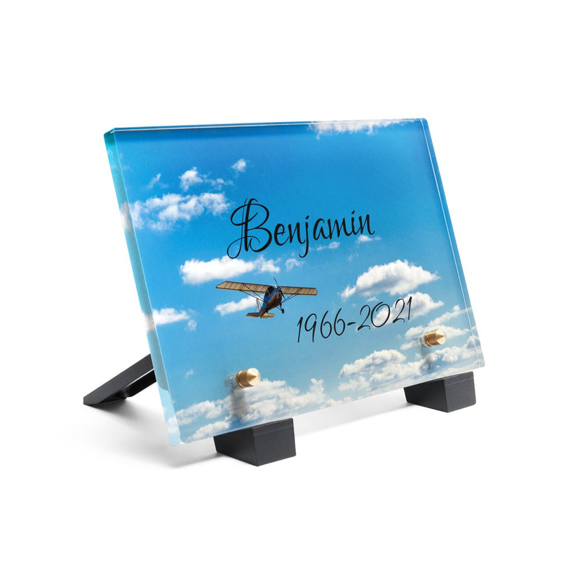 Plaque funéraire petit-avion 14 Plaquedeces.fr