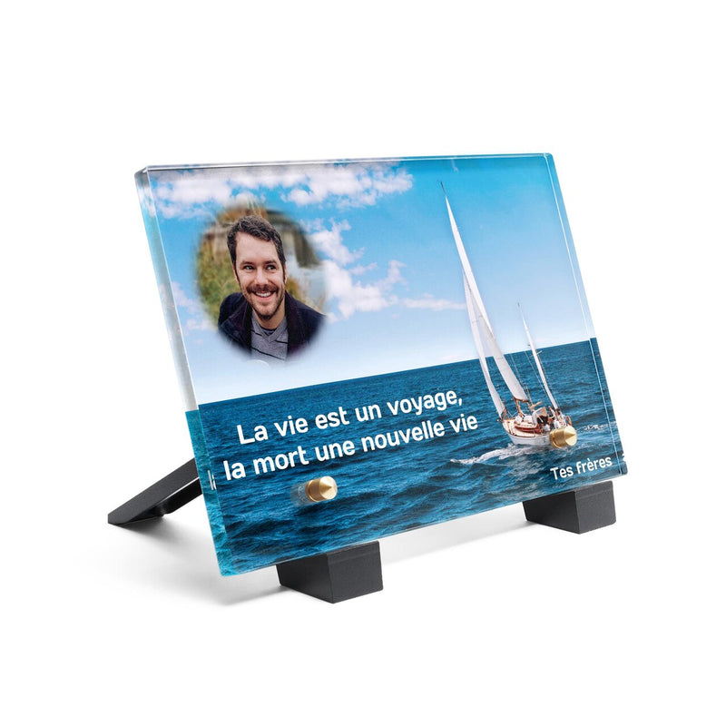 Plaque funéraire voilier 8 Plaquedeces.fr