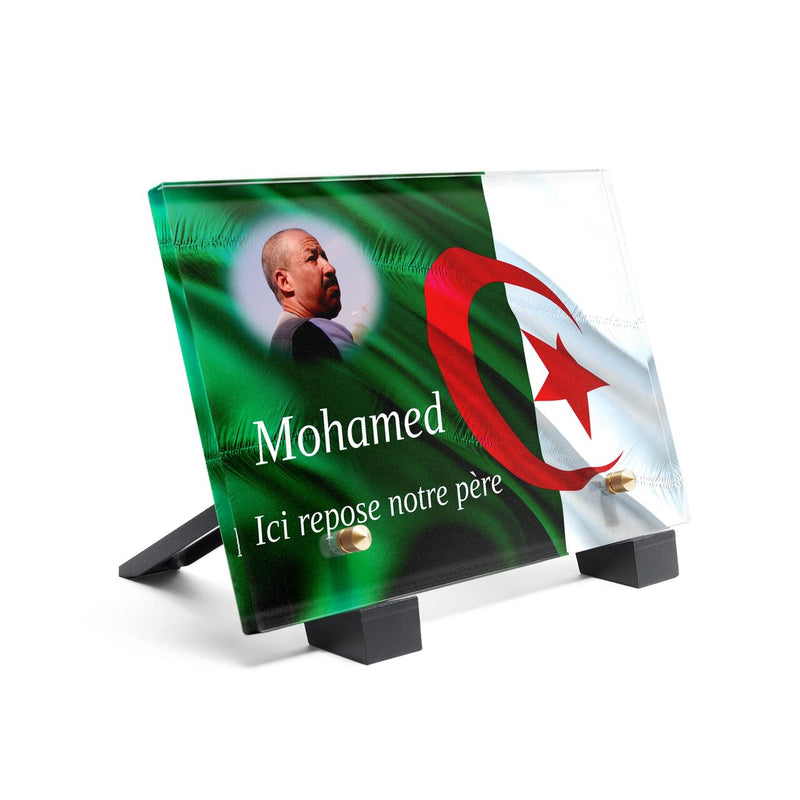 Plaque funéraire drapeau-algerien 8 Plaquedeces.fr