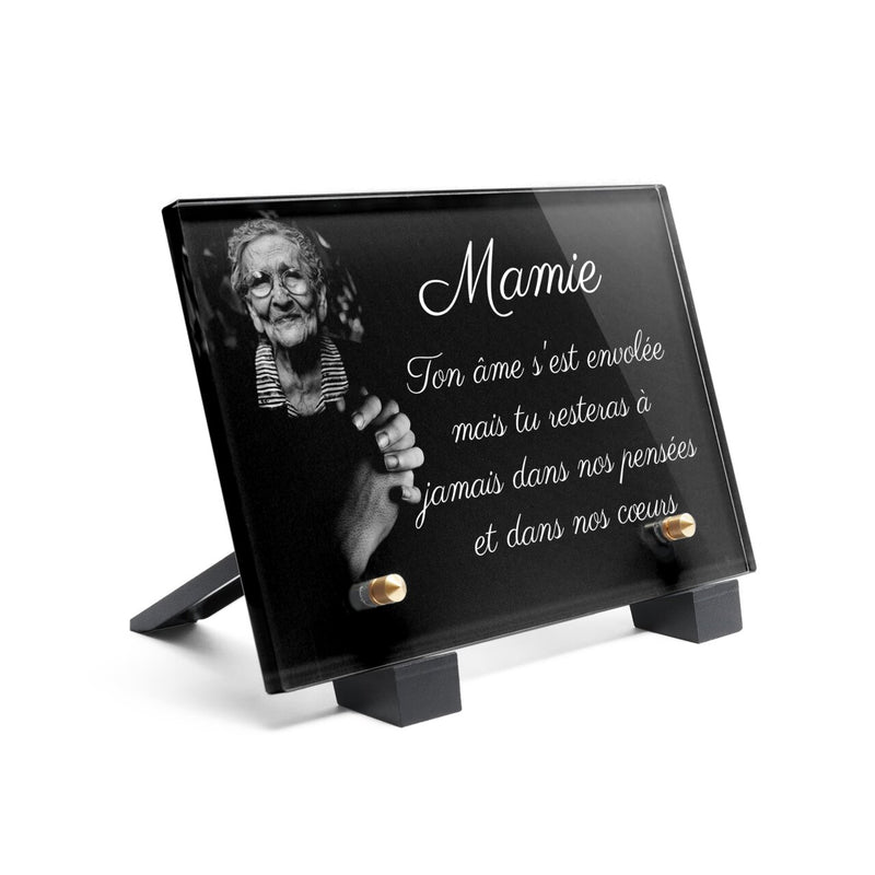 Plaque funéraire priere-mains-liees 30 Plaquedeces.fr