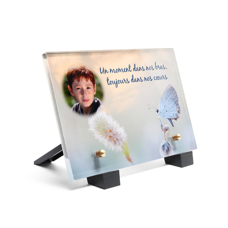Plaque funéraire papillon-blanc 29 Plaquedeces.fr