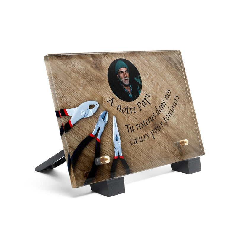 Plaque funéraire outils-bricoleur 14 Plaquedeces.fr