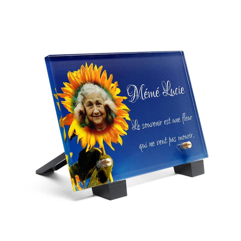 Plaque funéraire tournesol-au-soleil 6 Plaquedeces.fr