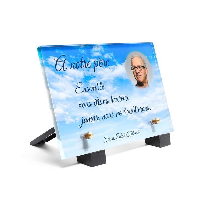 Plaque funéraire nuages 5 Plaquedeces.fr