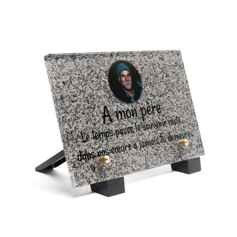 Plaque funéraire granit-gris-simple 8 Plaquedeces.fr