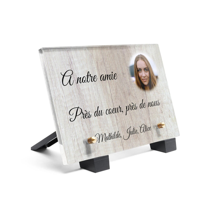 Plaque funéraire bois 26 Plaquedeces.fr