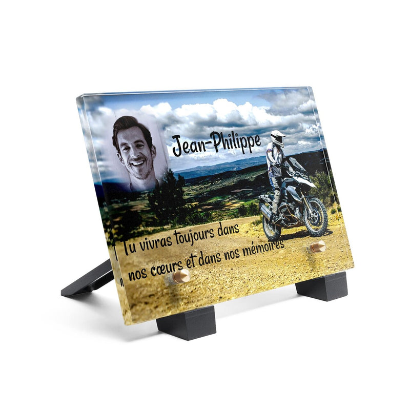 Plaque funéraire grosse-moto 15 Plaquedeces.fr