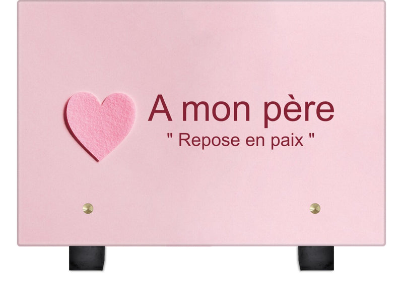 Plaque funéraire coeur-rose 20 Plaquedeces.fr
