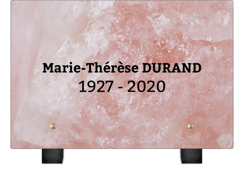 Plaque funéraire marbre-rose 28 Plaquedeces.fr
