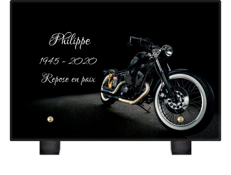 Plaque funéraire moto-vintage 15 Plaquedeces.fr
