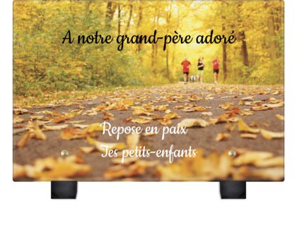 Plaque funéraire course-a-pied-en-automne 30 Plaquedeces.fr
