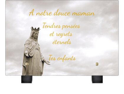 Plaque funéraire statue-de-la-vierge-marie-couronnee 5 Plaquedeces.fr
