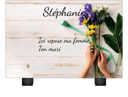 Plaque funéraire preparation-du-bouquet-de-fleurs 19 Plaquedeces.fr
