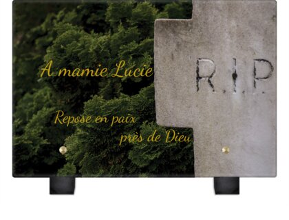 Plaque funéraire r-i-p-croix 9 Plaquedeces.fr
