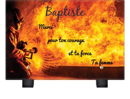 Plaque funéraire flammes-et-pompier 13 Plaquedeces.fr
