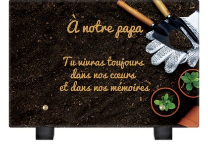 Plaque funéraire jardinier-semant 13 Plaquedeces.fr

